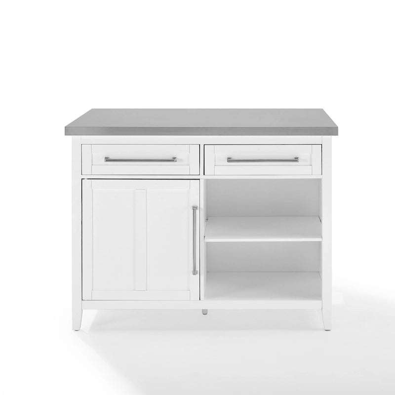 Kuchyňský ostrůvek s horní deskou z nerezové oceli - 28d x 46š x 36.5v
