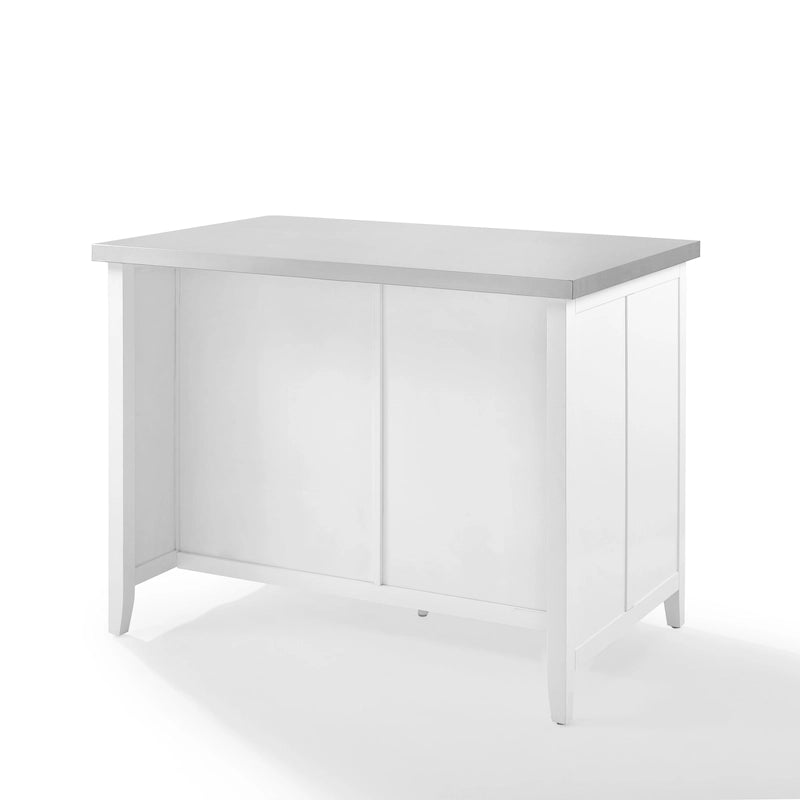 Kuchyňský ostrůvek s horní deskou z nerezové oceli - 28d x 46š x 36.5v