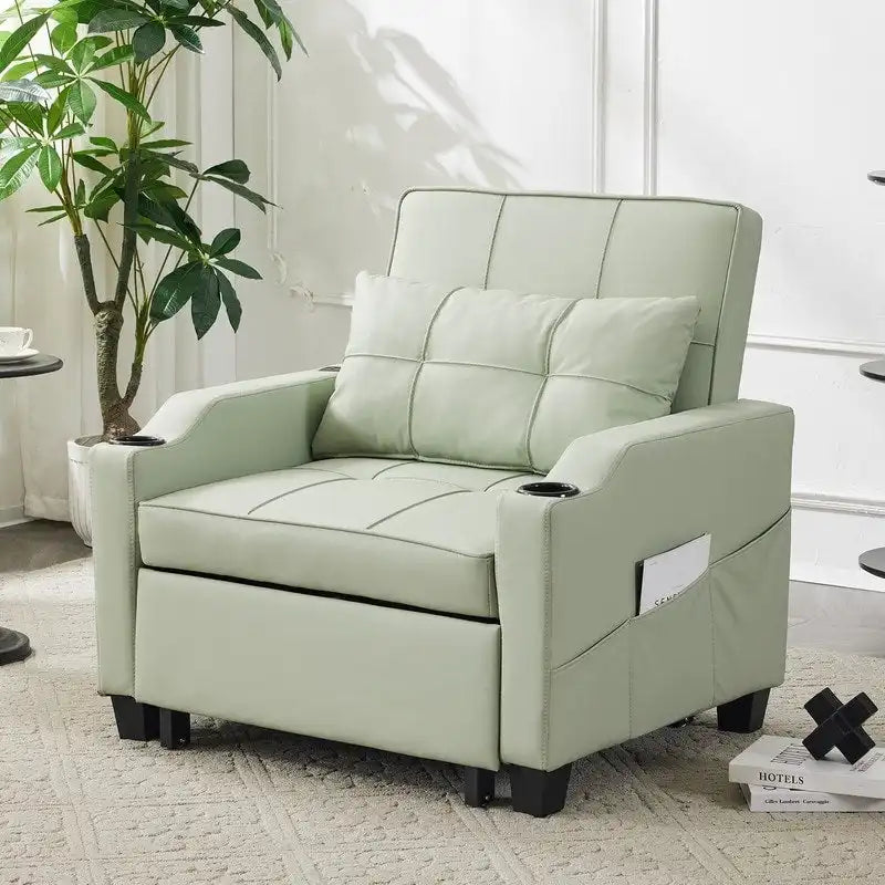 Schlafsessel, Schlafsofa-Sessel 3-in-1, verstellbarer Relaxsessel, Sessel, Sofa, Bett, Leinen