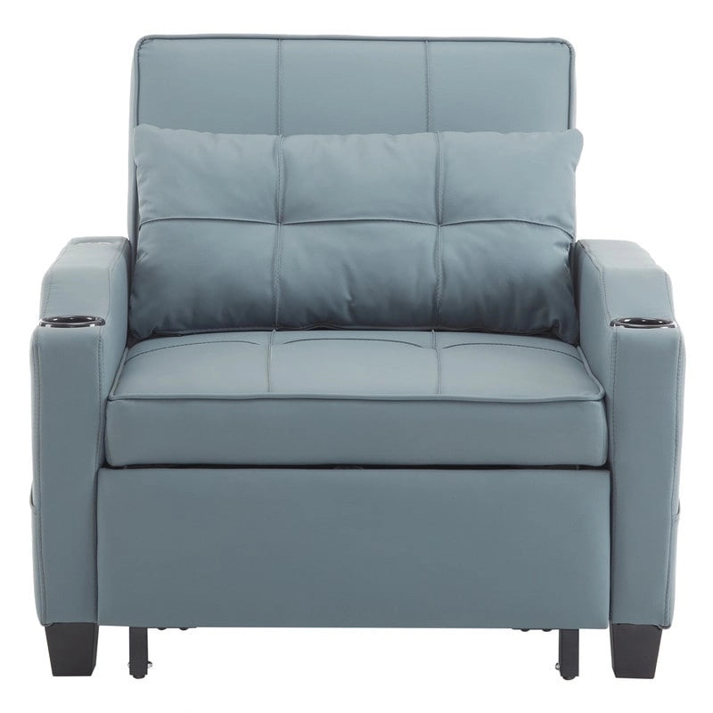 Schlafsessel, Schlafsofa-Sessel 3-in-1, verstellbarer Relaxsessel, Sessel, Sofa, Bett, Leinen