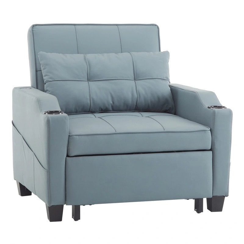Schlafsessel, Schlafsofa-Sessel 3-in-1, verstellbarer Relaxsessel, Sessel, Sofa, Bett, Leinen