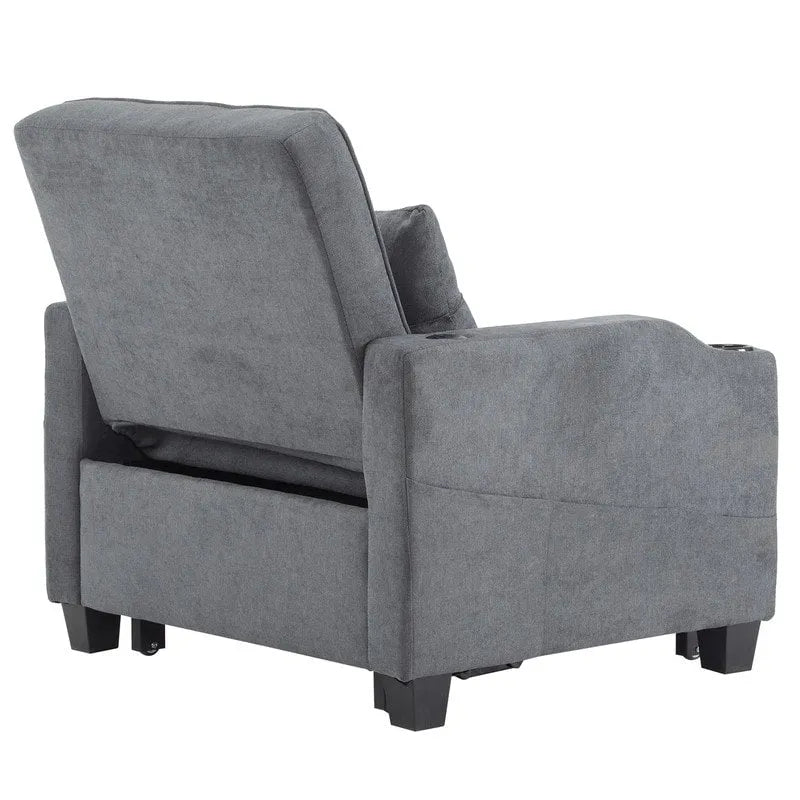 Schlafsessel, Schlafsofa-Sessel 3-in-1, verstellbarer Relaxsessel, Sessel, Sofa, Bett, Leinen