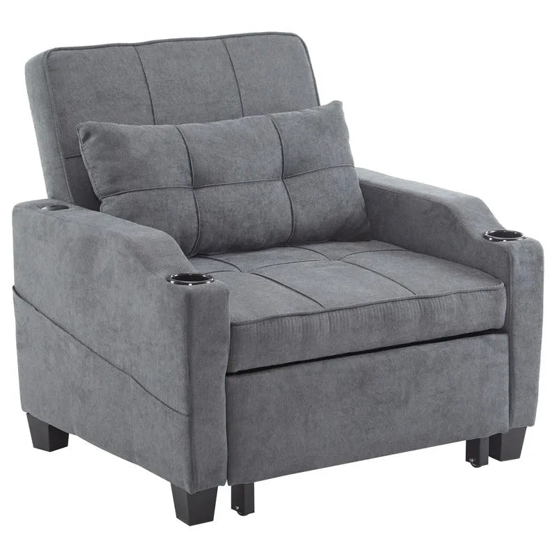 Schlafsessel, Schlafsofa-Sessel 3-in-1, verstellbarer Relaxsessel, Sessel, Sofa, Bett, Leinen