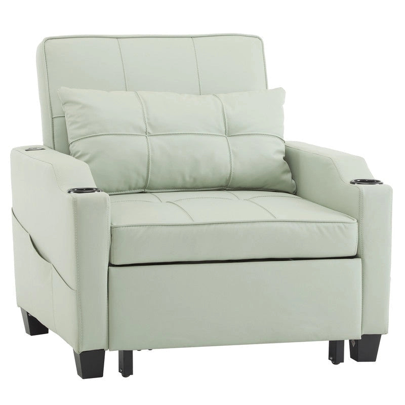 Schlafsessel, Schlafsofa-Sessel 3-in-1, verstellbarer Relaxsessel, Sessel, Sofa, Bett, Leinen