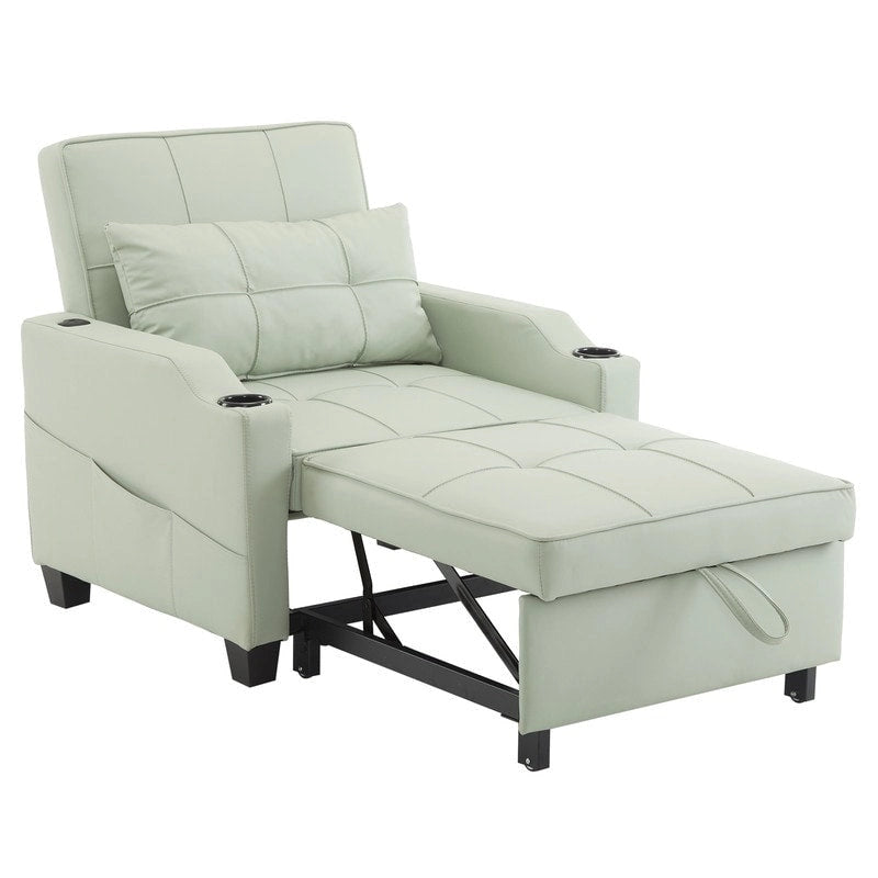 Schlafsessel, Schlafsofa-Sessel 3-in-1, verstellbarer Relaxsessel, Sessel, Sofa, Bett, Leinen