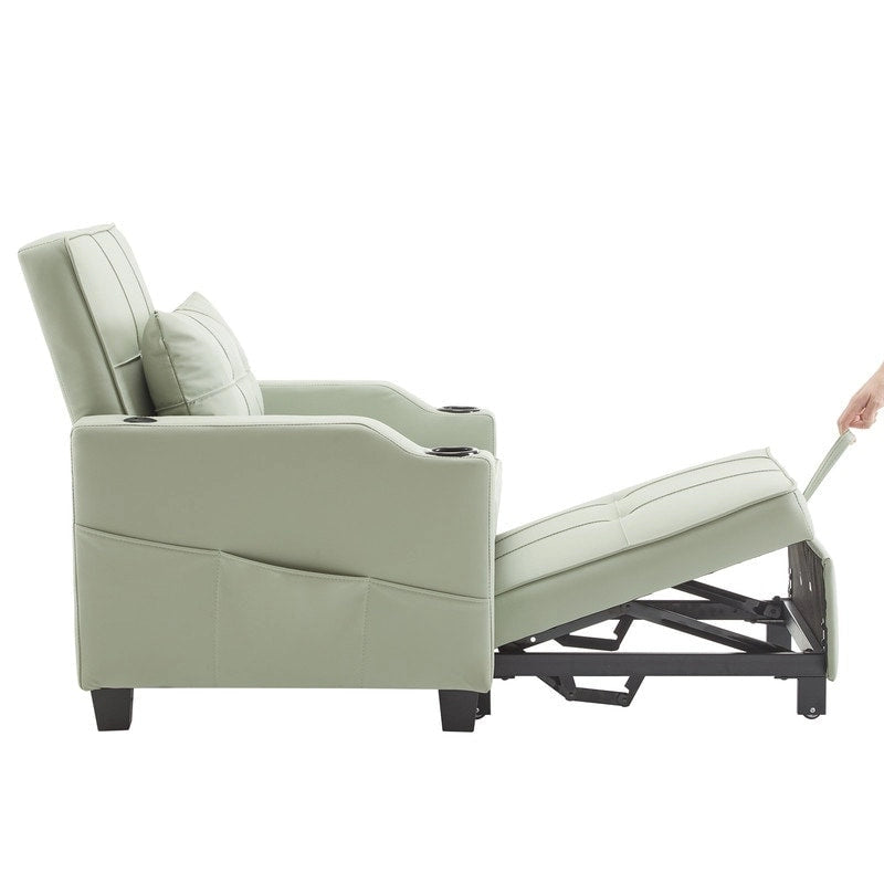 Schlafsessel, Schlafsofa-Sessel 3-in-1, verstellbarer Relaxsessel, Sessel, Sofa, Bett, Leinen