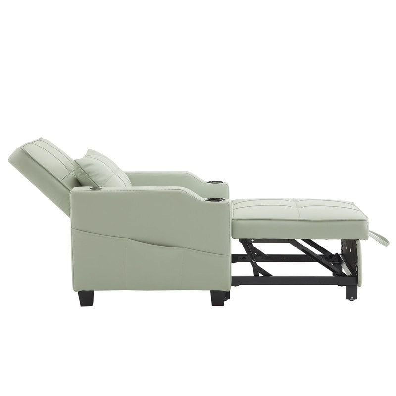 Schlafsessel, Schlafsofa-Sessel 3-in-1, verstellbarer Relaxsessel, Sessel, Sofa, Bett, Leinen