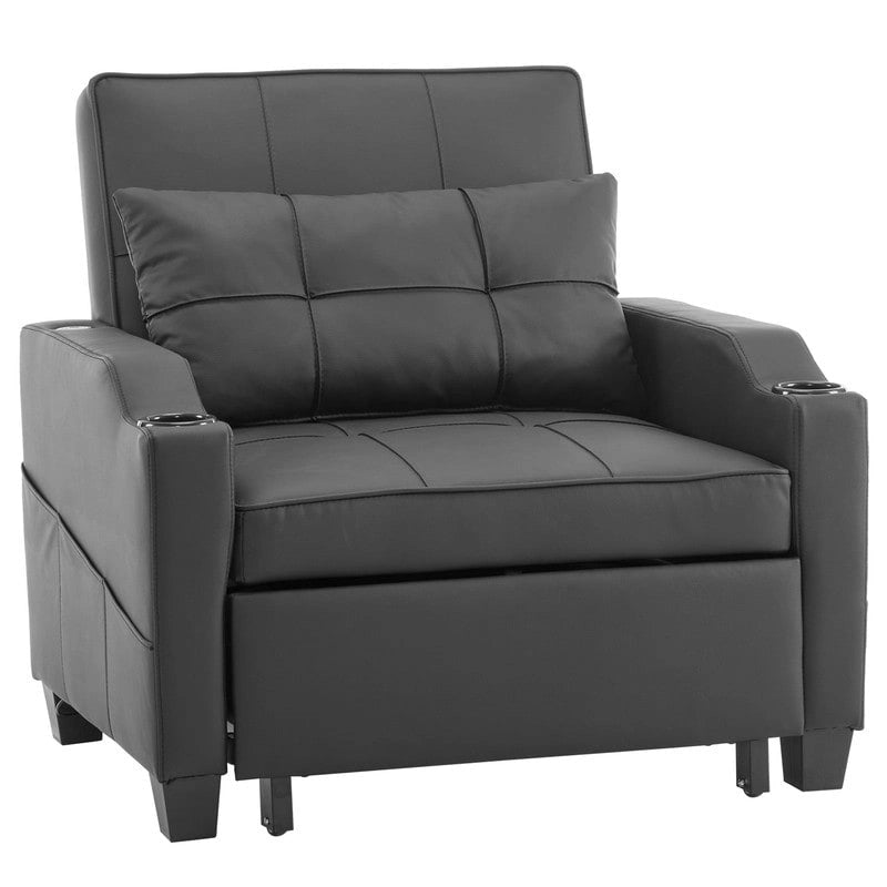 Schlafsessel, Schlafsofa-Sessel 3-in-1, verstellbarer Relaxsessel, Sessel, Sofa, Bett, Leinen