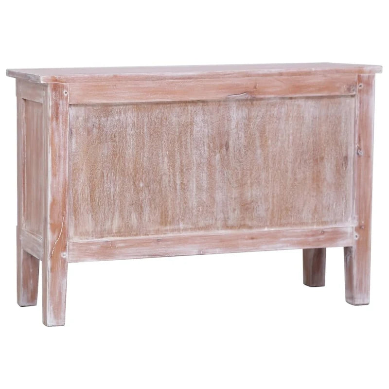 Sideboard with 2 Drawers 35.4x11.8x23.6 Solid Mahogany Wood