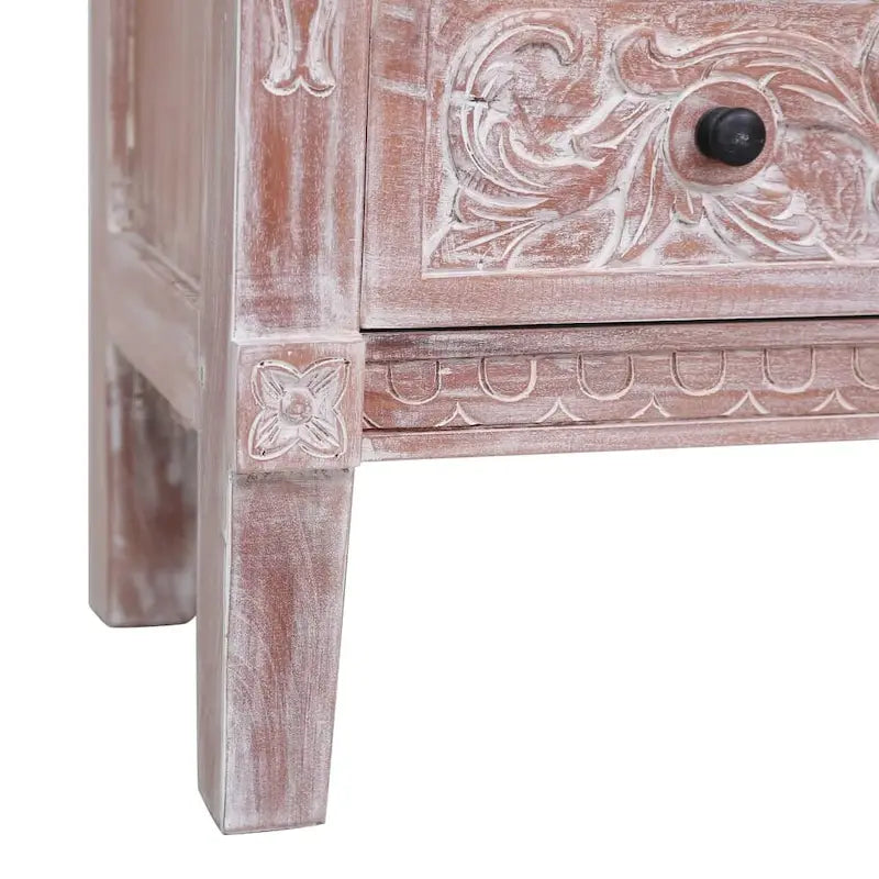 Sideboard with 2 Drawers 35.4x11.8x23.6 Solid Mahogany Wood