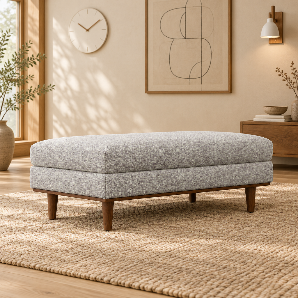 49 inch Wide Mid-Century Modern Table Ottoman