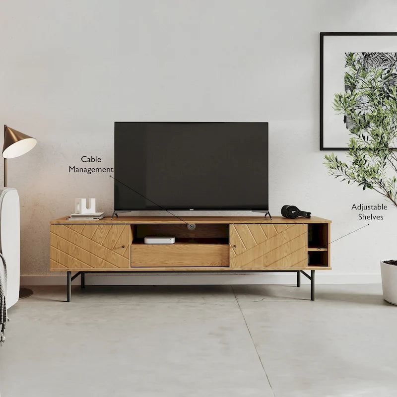 Medienkonsole mit Eichenoptik, 70,6, TV-Möbel