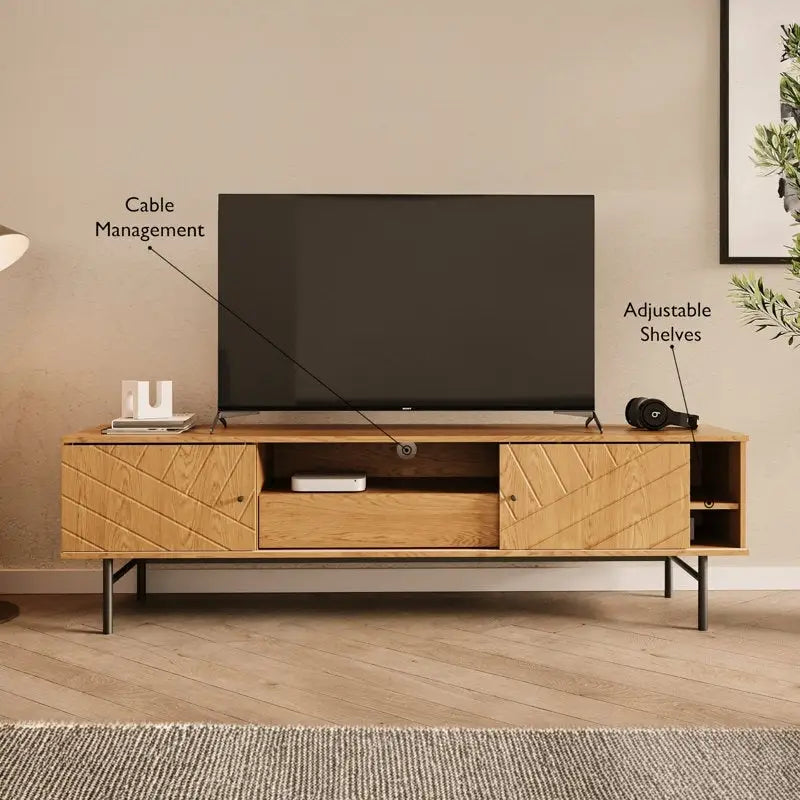 Medienkonsole mit Eichenoptik, 70,6, TV-Möbel