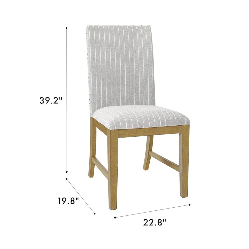 Upholstered Wood Apron Dining Chair - Set of 2